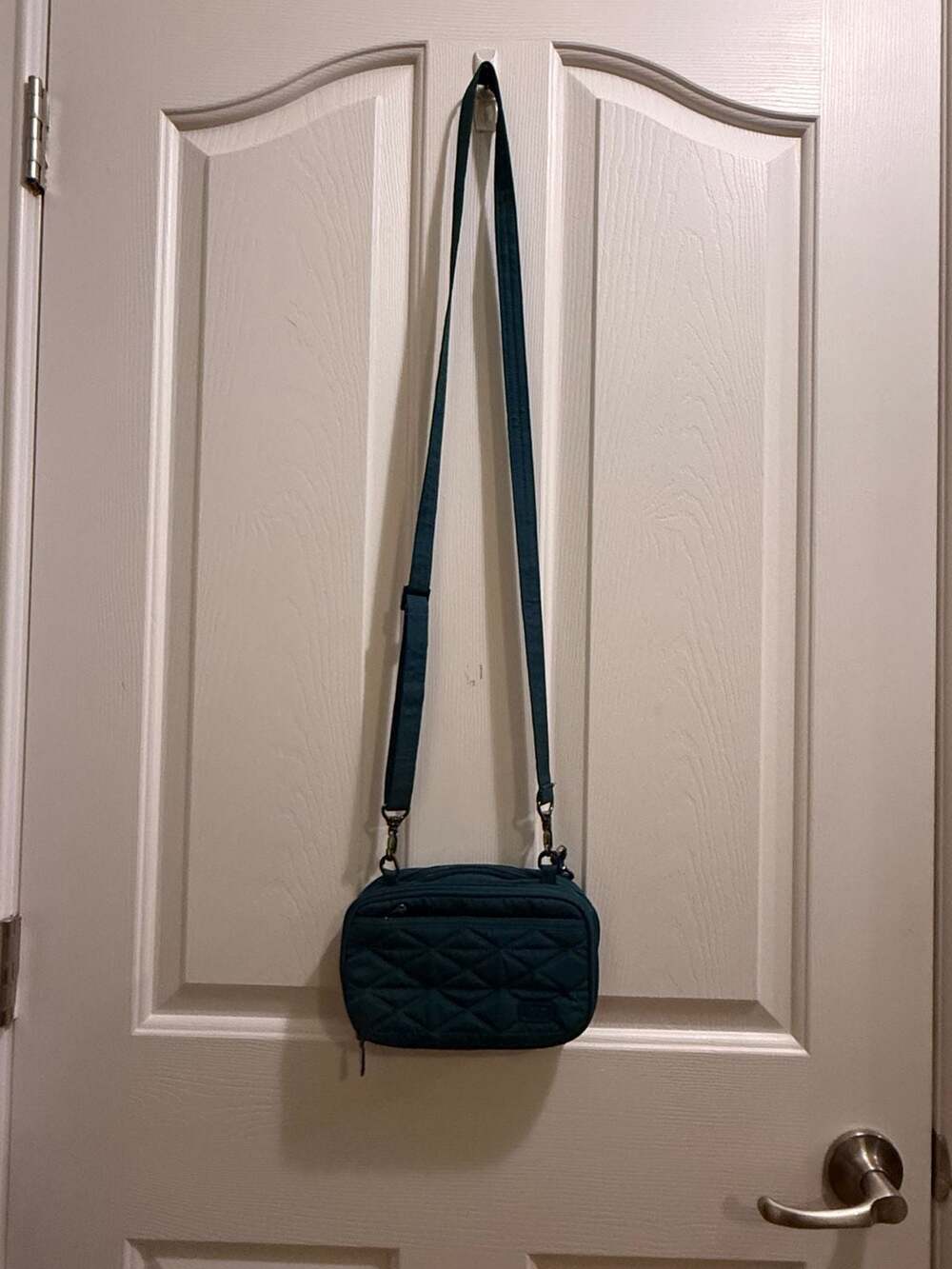 Lug Quilted Crossbody Wallet Belt Bag - Teal